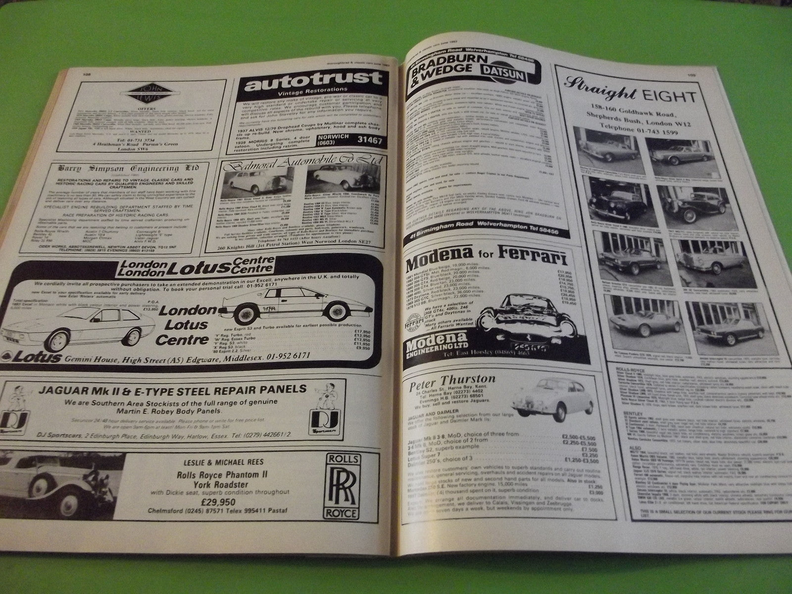 THOROUGHBRED AND CLASSIC CARS MAGAZINE JUNE 1983  #C46