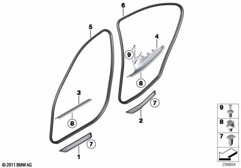 BMW Door Sill Trim Panel Protection Cover Fastener Clips Fit 1975 - 2026 set #2010