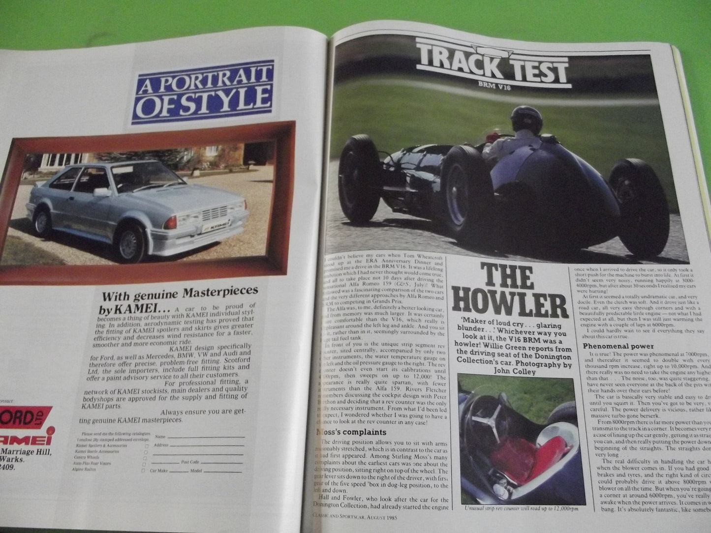 CLASSIC AND SPORTSCAR MAGAZINE AUGUST  1985 #c13