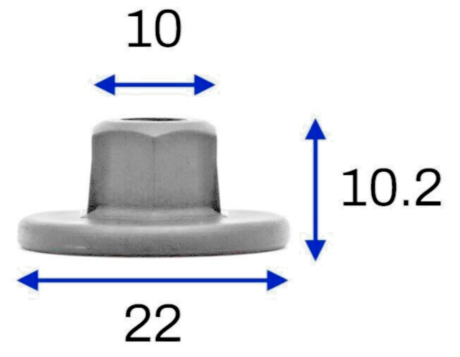 5x BMW MINI 10mm Hex Head Plastic Threaded Nut 7169847 071471698471