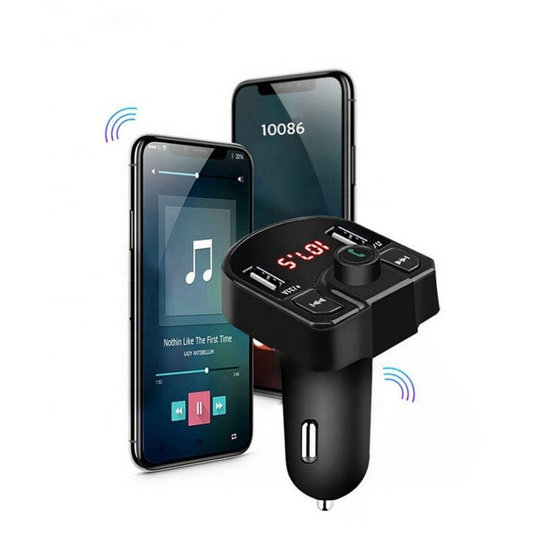 Wireless BT 5.0 FM Transmitter QC3.0 Car USB Charger Adapter Radio Player3