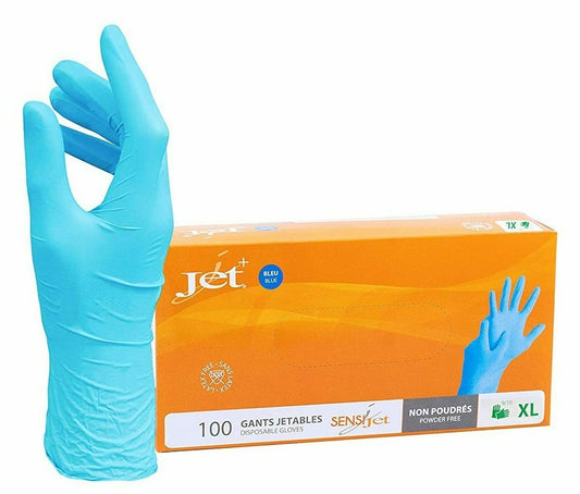 Blue Vinyl Disposable Gloves XL - Powder-Free Food Beauty Mechanics Pack of 1000