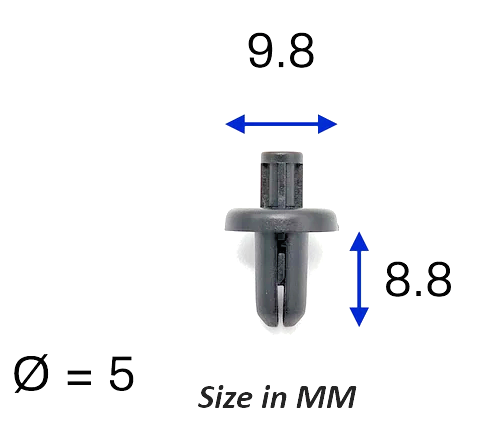 5mm Plastic Rivet Trim Clips x10 Subaru Impreza Forrester Legacy BRZ Outback STI1