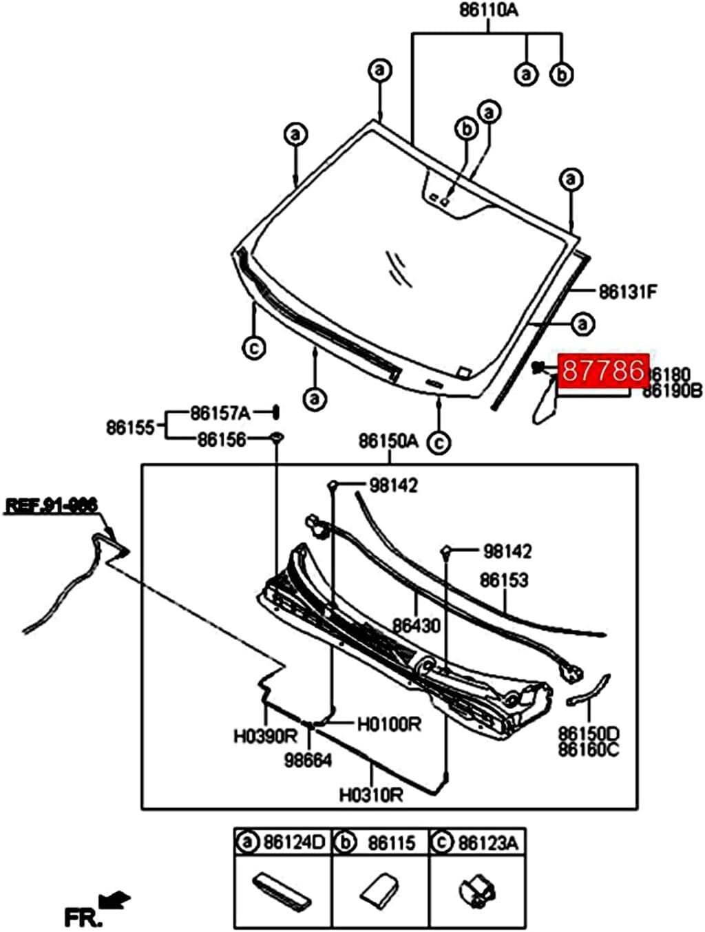 Kia Hyundai Exterior Body Side Moulding Trim Skirt Cover Clip Yellow 877583500014