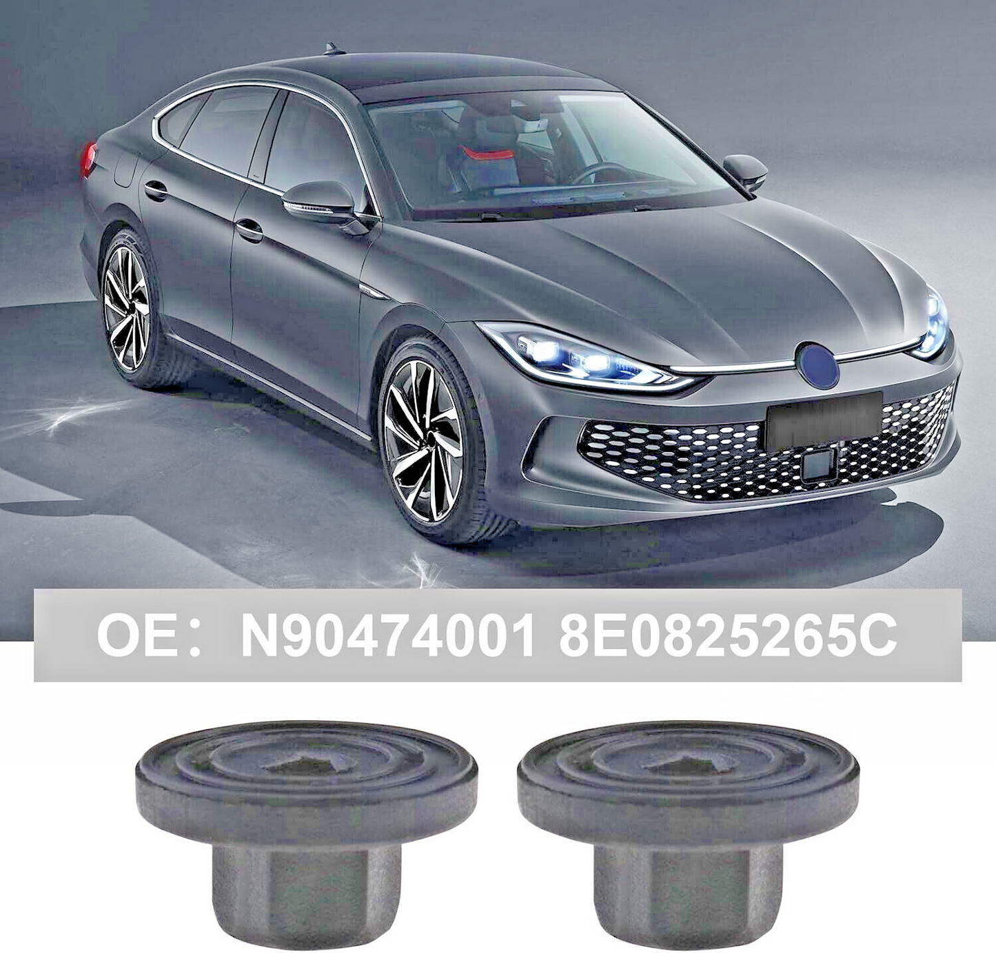 Audi Engine Cover Undertray Splashguard Clip Unthreaded Plastic Nuts 8E0825265C.2