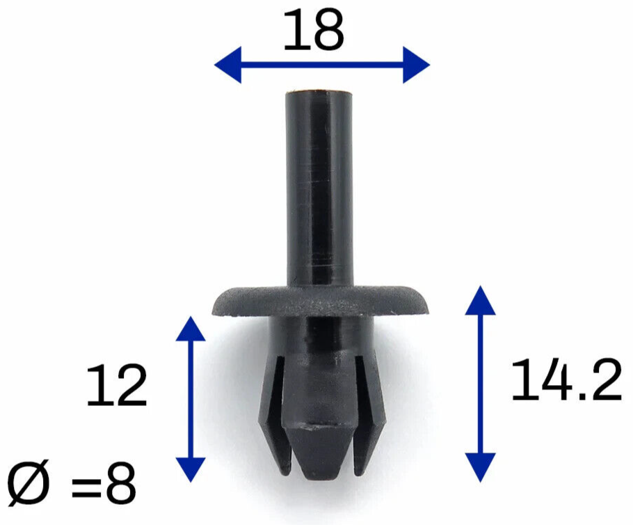 SKODA Push Fit Trim Rivet for Bumpers Wheel Arch Splashgaurd x15 Pcs12