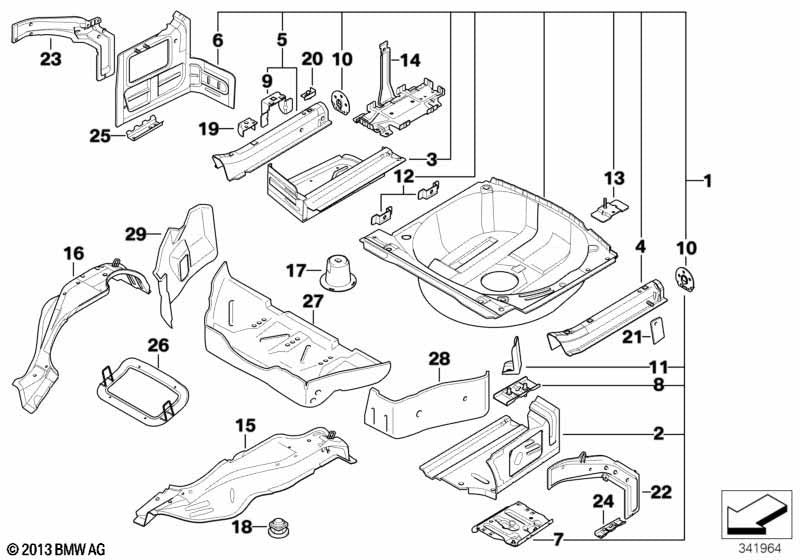 BMW Insulated Gromet for Trim Panel Fixing Secure Bodywork Fastener Clip Pack 206