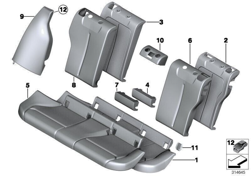 BMW Isofix Child Seat Mounting Cover Black Fits 1 2 3 Series Models18