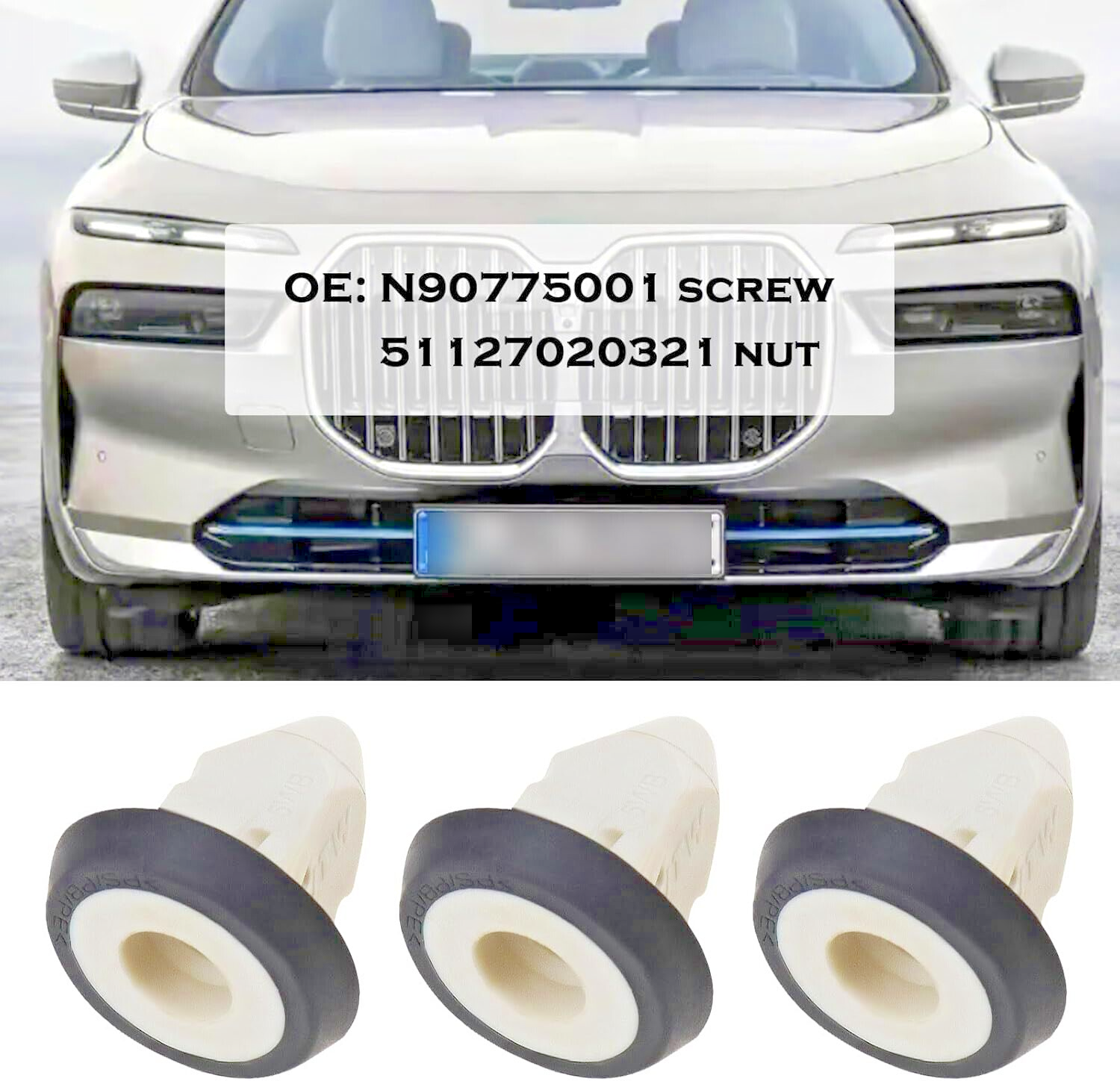 Bodywork Trim and Number Plate & Arch Fixing Grommet x5 Pcs BMW 5,6,7,X,Z Series5