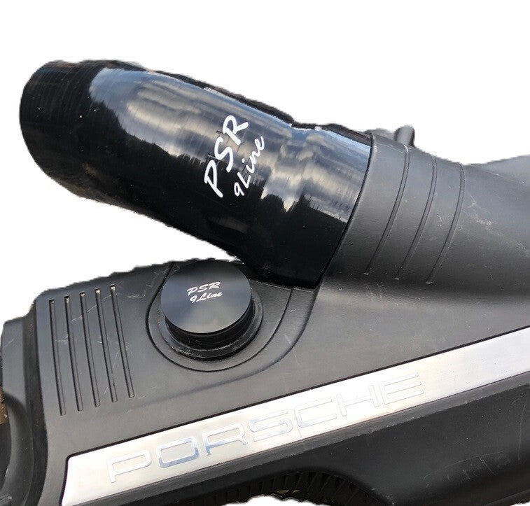 Porsche 997 Air Box Resonator Bypass Modification Plug & Black Induction Pipe2