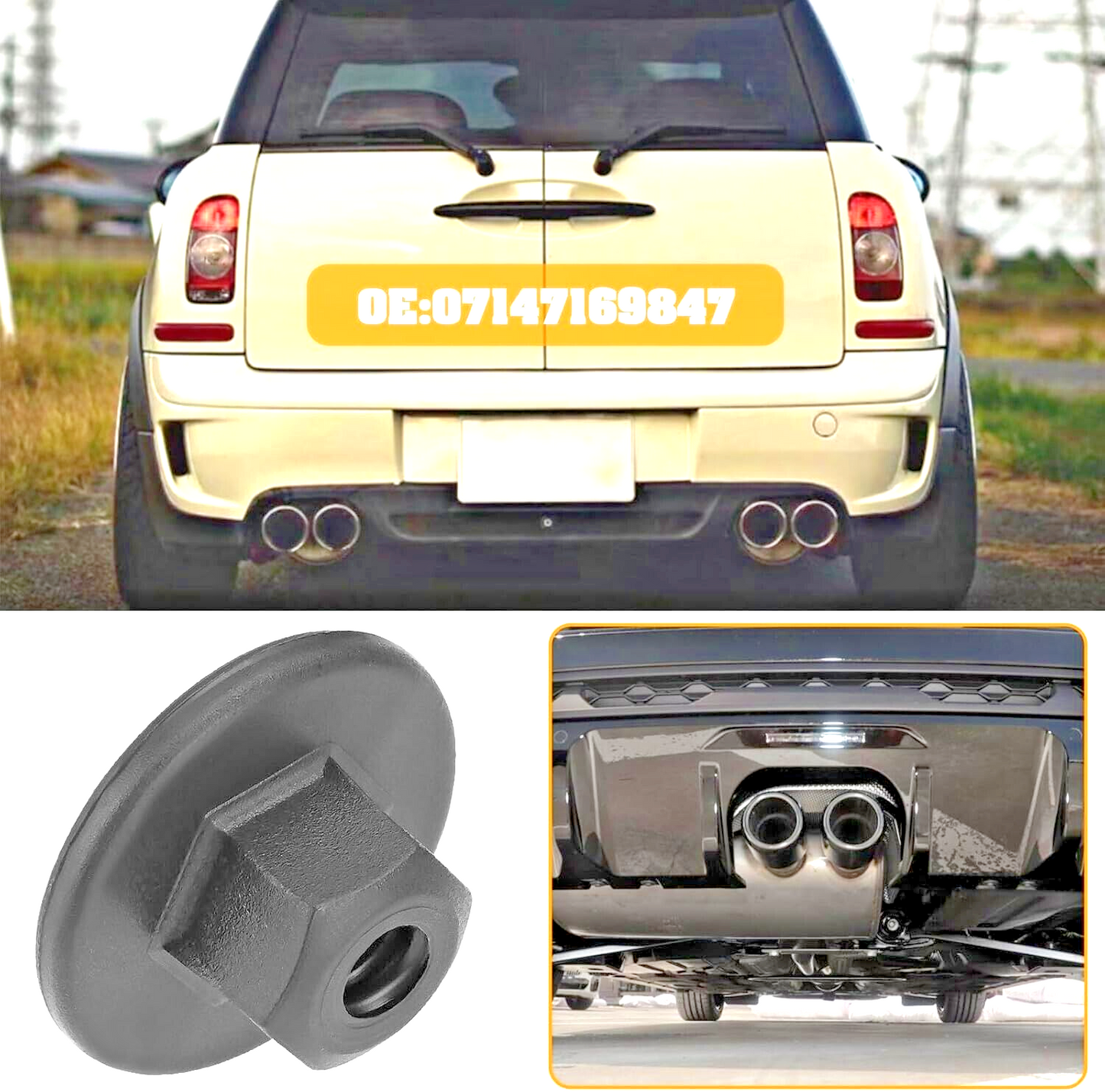 10x BMW MINI 10mm Hex Head Plastic Self-Threading Nut 7169847 O.E.N 07147169847.7