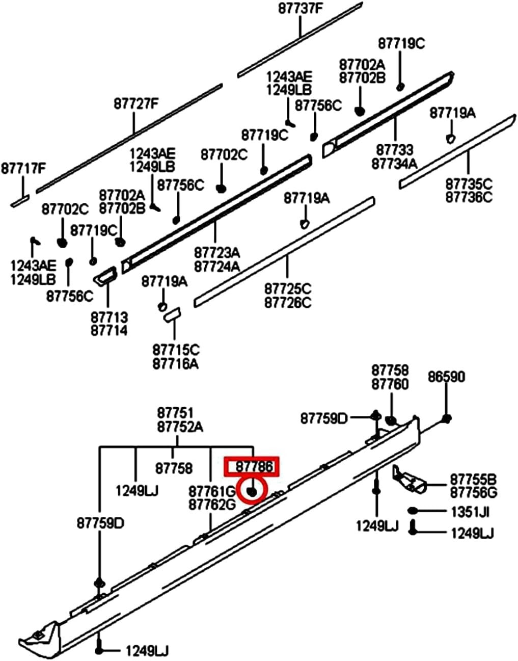 Kia Hyundai Exterior Body Side Moulding Trim Skirt Cover Clip Yellow X20 Pcs12