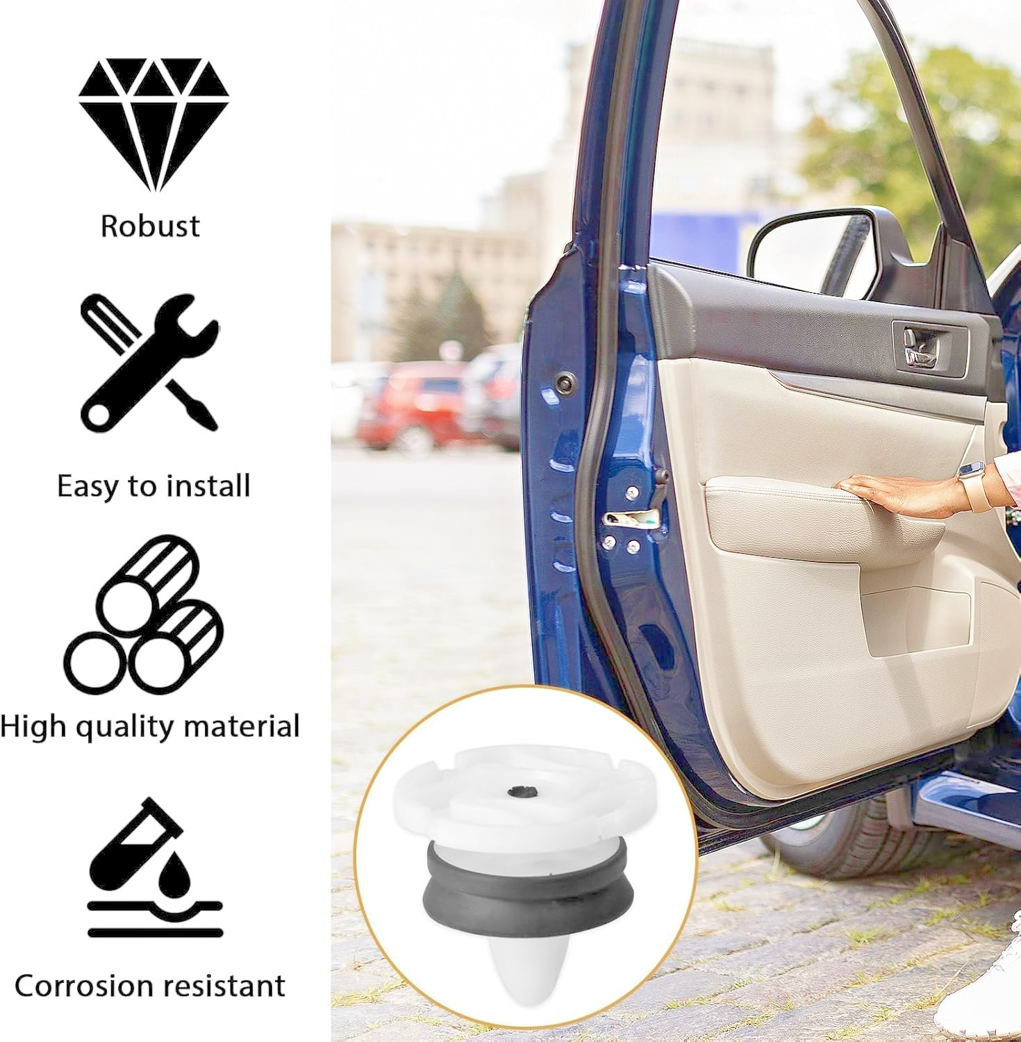 CITROEN Door Card Panel Trim Interior Sprung Head Fastener Clips 3457ZN - 10 Pcs13