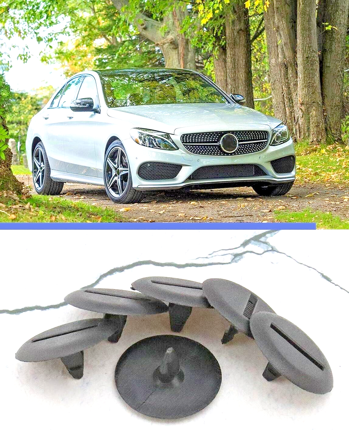 Mercedes Side Skirt Sill Moulding Cover Trim Clips A B C E S Class Models x10 Pc23