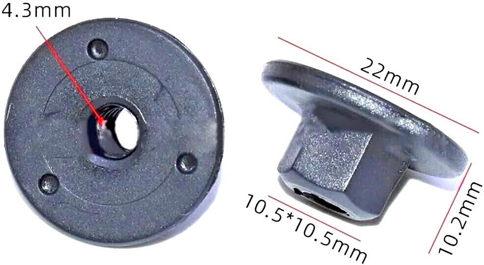 MERCEDES Hex Head Threaded Plastic Nut 10mm Undertray wheel Arch Clip x5 E C A S11