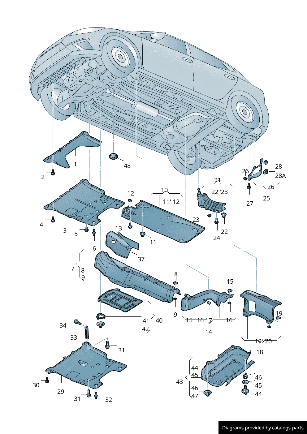 VW Expanding Screw Clip Rivet Fastener Interior Trim & Weather Shield Panels  1521
