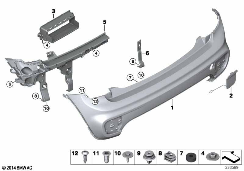 MINI F56 F55 F57 F54 F60 C-Clip Grommet for Plastic Nut & Trim Panel Fixing - 1014