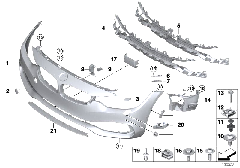 BMW 1 & 3 5 Rivet Clips for Series Trim Wheel Arch Liner Panel Splashgaurd x15.11