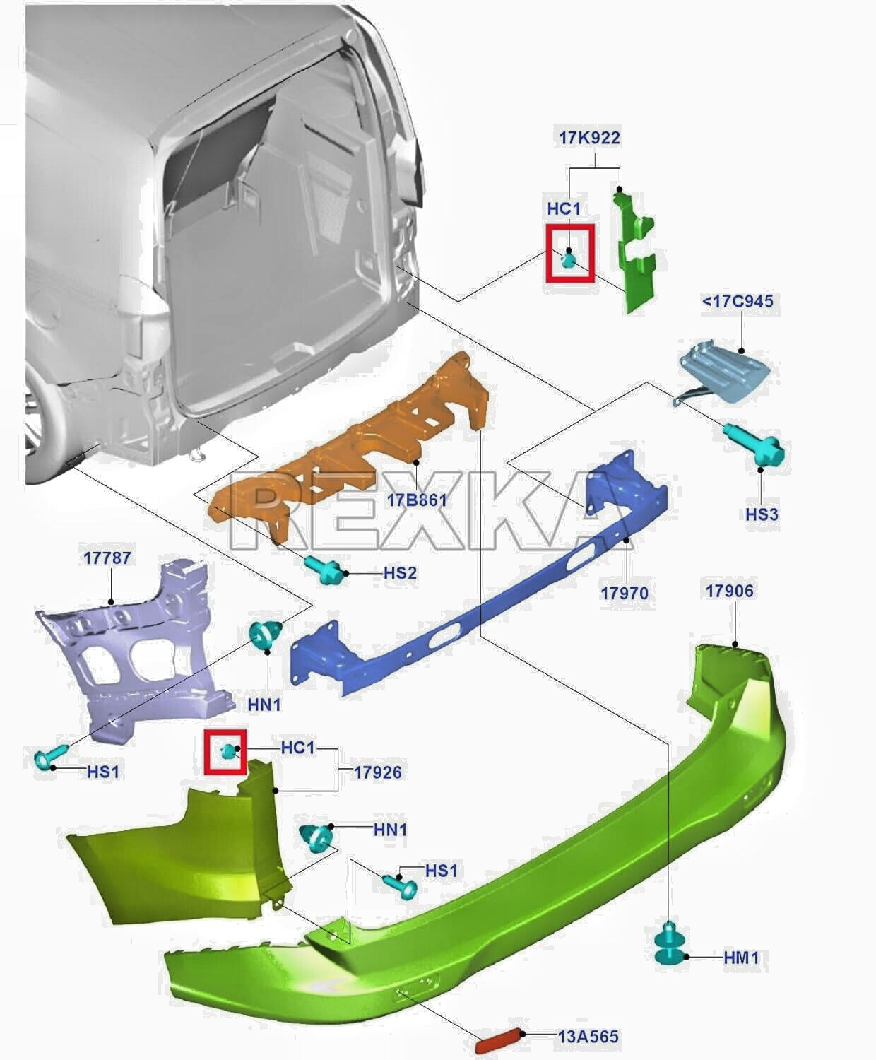 Ford Transit Custom Trim Panel Clips Door Moulding Body Fixing W716507S300 x10pc7