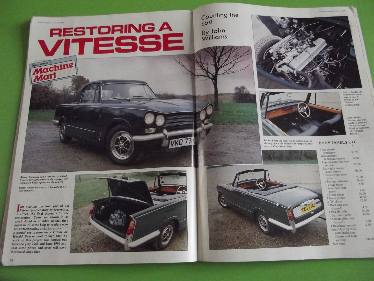 PRACTICAL CLASSICS AND CAR RESTORER MAGAZINE FEBRUARY 1991 #c14