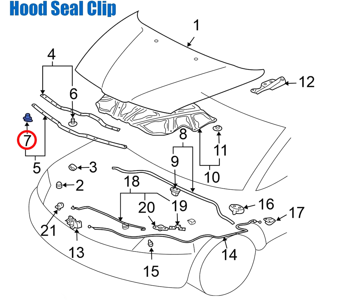 Mitsubishi Weatherstrip Rubber Seal Retaining Trim Clip Brown MU481027 Pack 20pc2