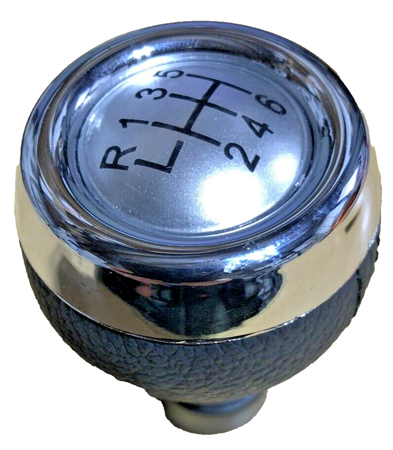 MINI 6 Speed Gear Shift Knob Soft Leather Silver Shift Pattern R55 R56 R57 R6011