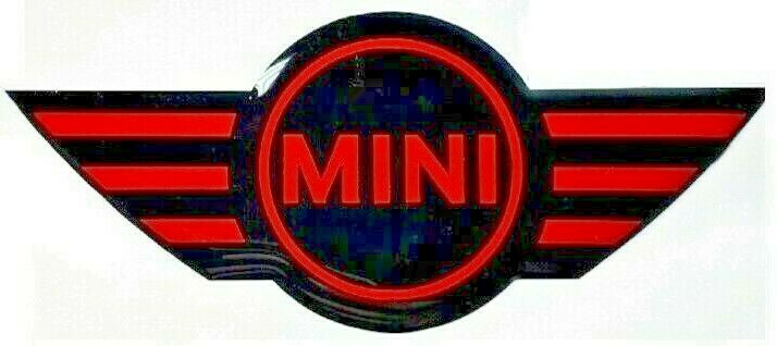 MINI Steering Wheel Badge Logo 3D Gel Domed Red Mini .2 JCW R55 R56 R57 R58 R593