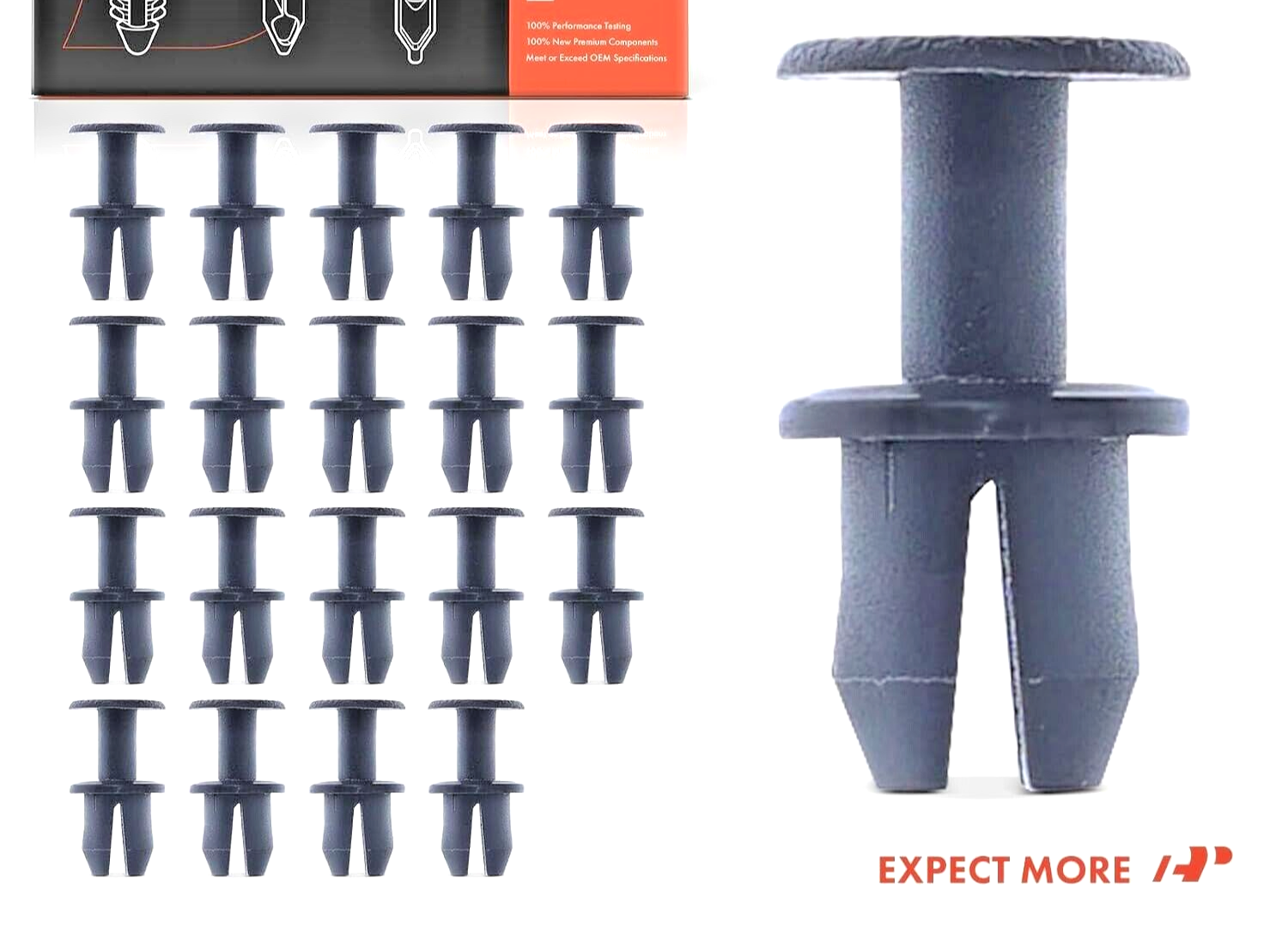 Mercedes Clips For Trim Body Panels Expanding Rivet Mounting Black Plastic - x5.12