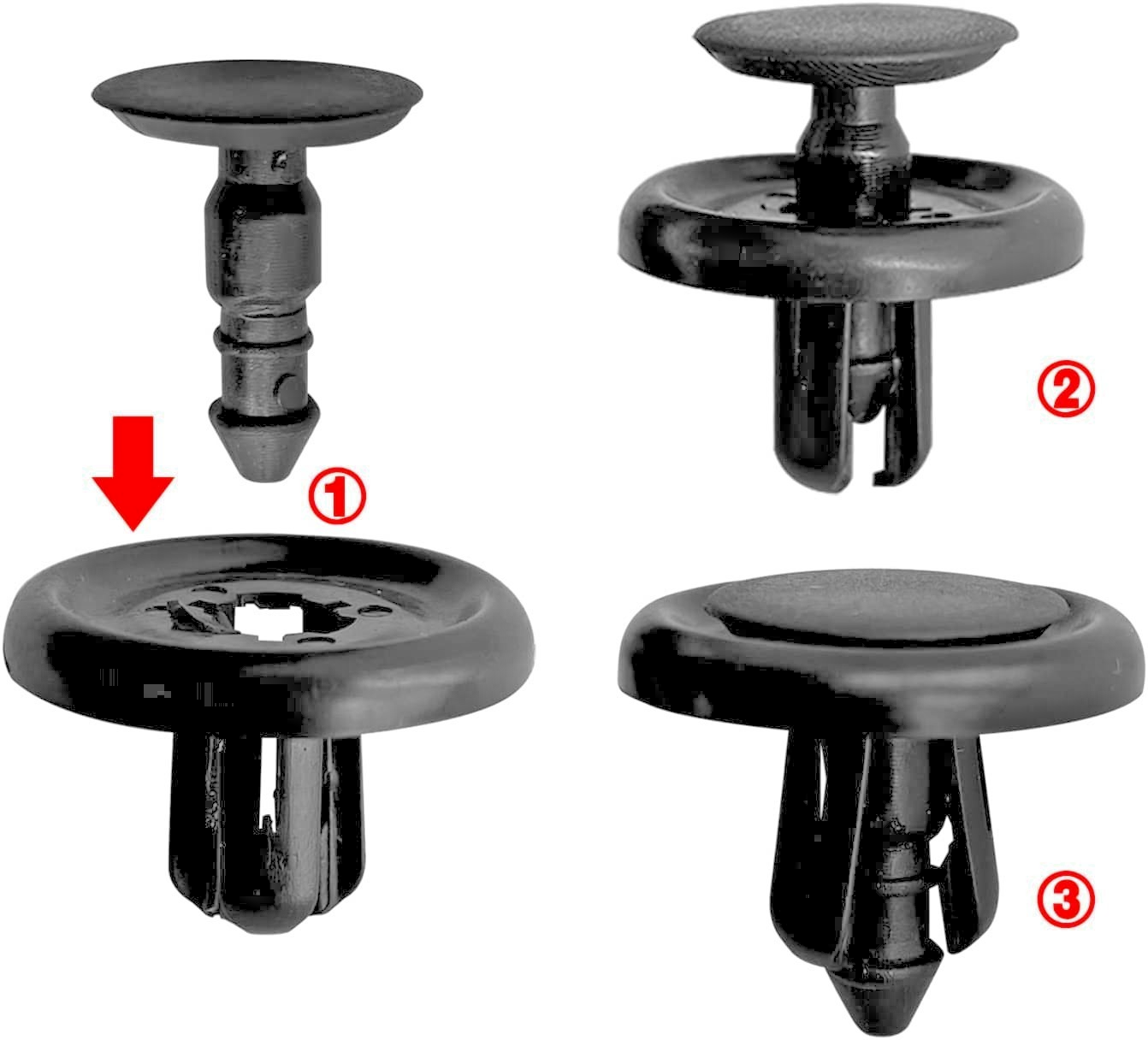 TOYOTA Push Fit Rivet Trim Panel Fastener Clip 7mm Hole  Prius Aygo & LEXUS 5pcs11