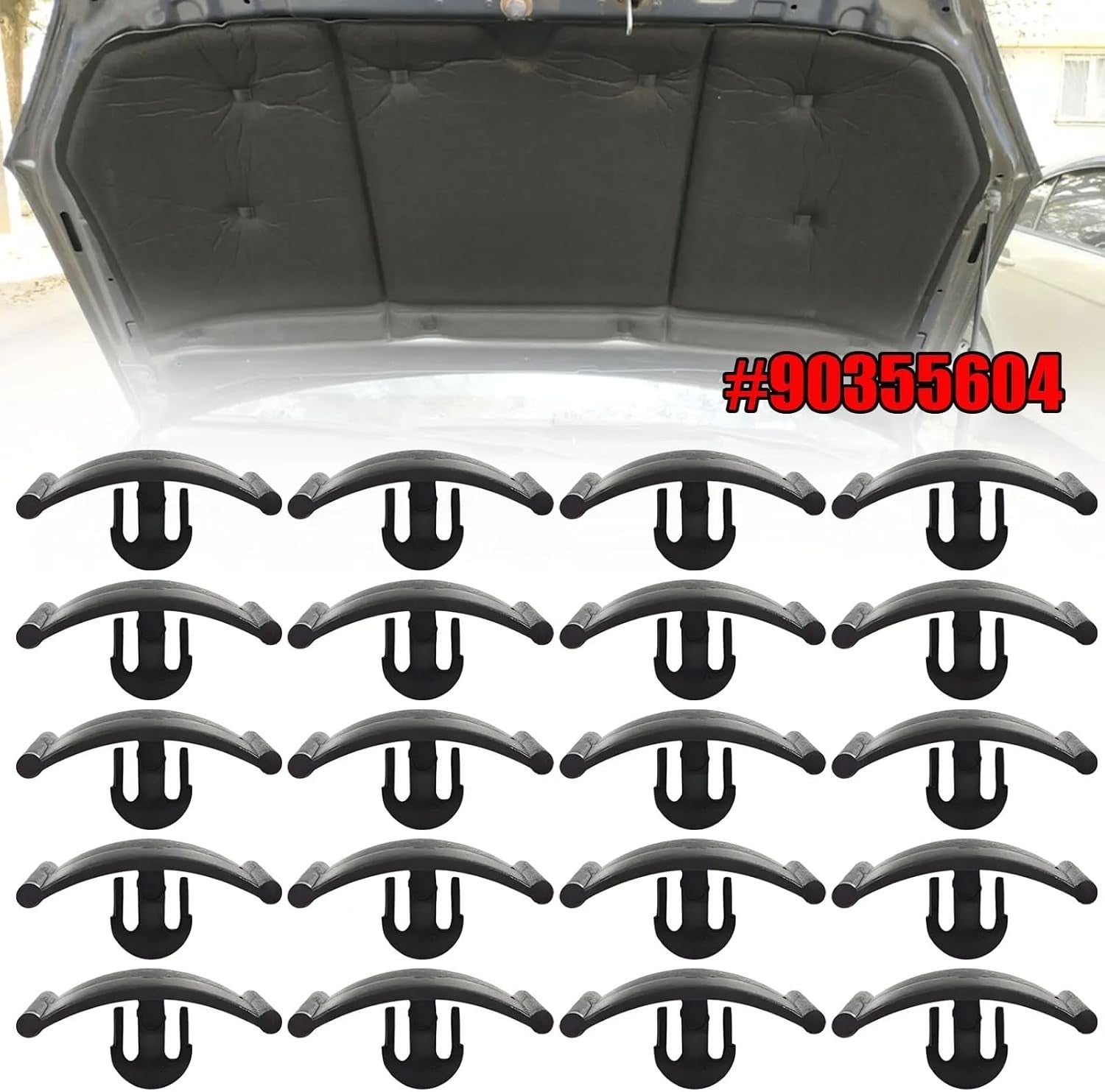 VAUXHALL Bonnet Insulation Sound Deadening Trim Pad Fastener Clips 90355604 - x516