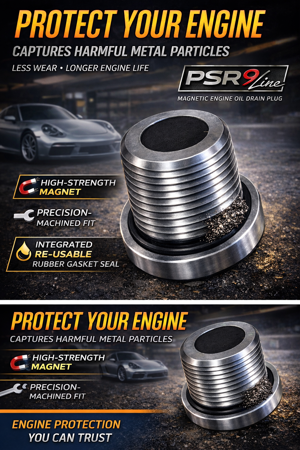 Porsche Boxster 986 & 987 Magnetic Sump Plug  M96/M97 Engine Protection 996 99711