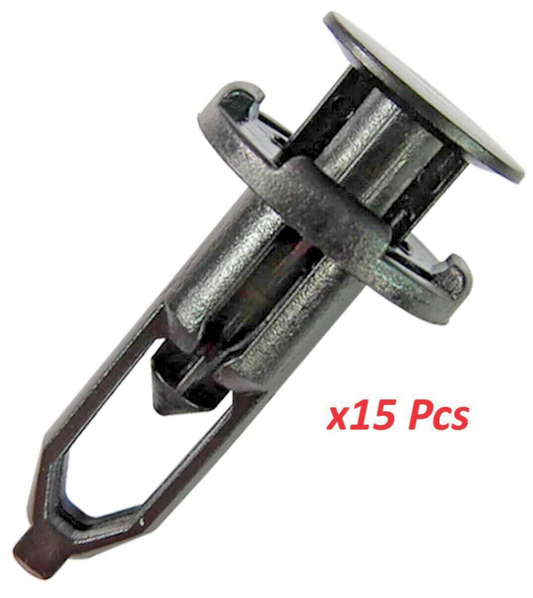 9mm Plastic Bumper & Trim Panel Rivet Clips For Toyota Peugeot Citroen 15 pcs0