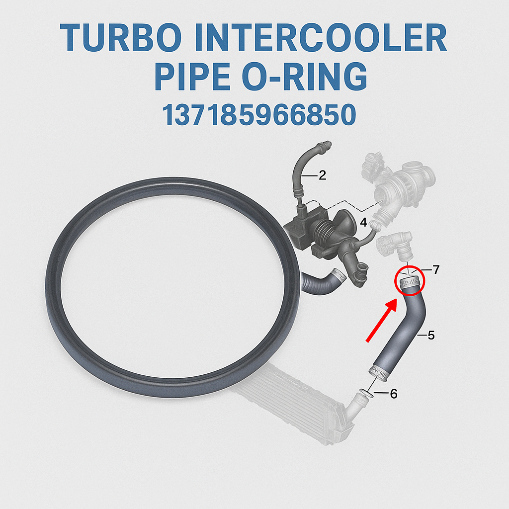 BMW Turbo Intercooler Hose Pipe Line Seal Ring Gasket # 13718596850 New UK Stock9
