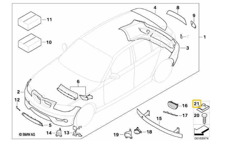 BMW Metal C Clip - Undertray Splashguard Wheel Arch Liner Bumper Trim Panels x108