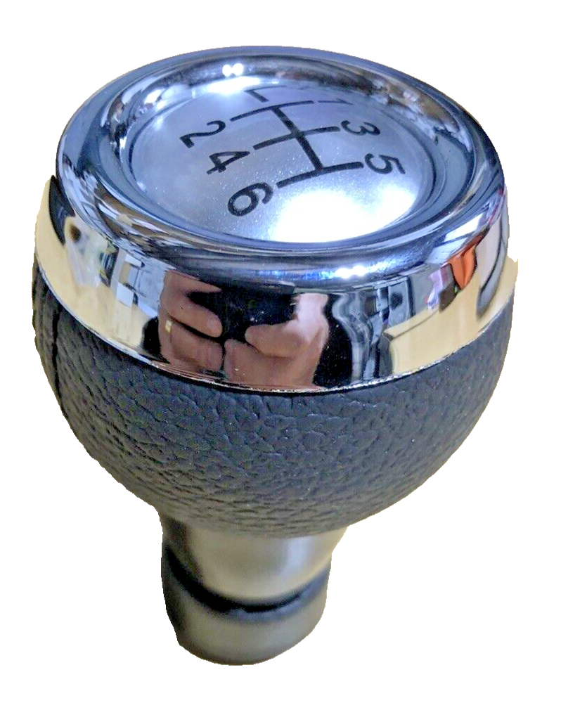 MINI 6 Speed Gear Shift Knob Soft Leather Silver Shift Pattern R55 R56 R57 R601