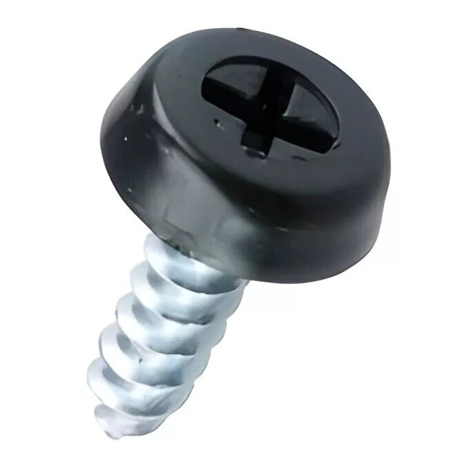 Number Plate Fixing Screws Kit Plastic Cap Moulded Weather resistant Head. Qty 45
