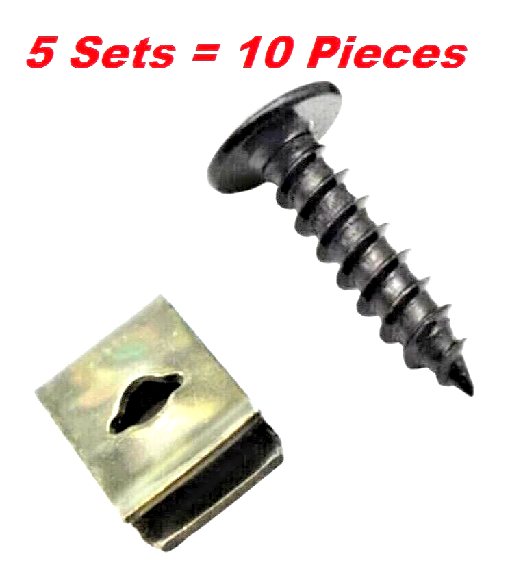 Bodywork U Clips Fastener Kit Undertray Splashguard Self Tapping Screws Pack x50