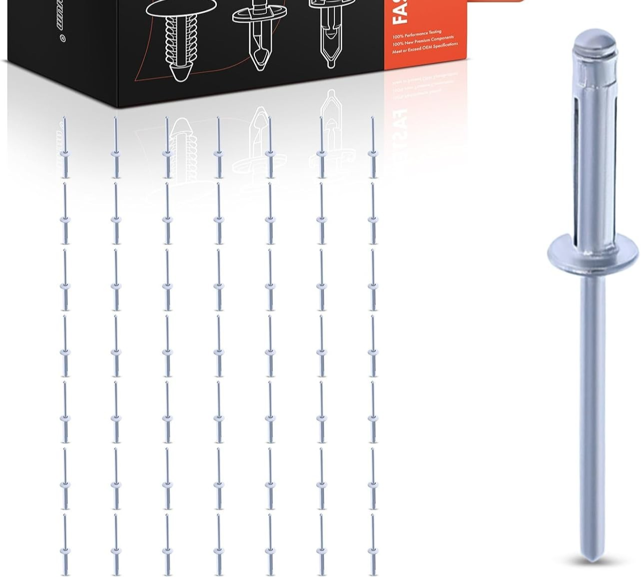 UNIVERSAL Aluminium Blind Rivet 4mm Hole 8mm Collar Fits All Automotive  Pack 1012