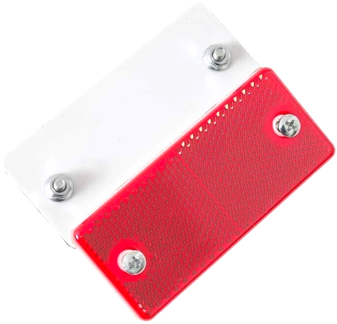 2 Red Rectangular Reflectors Screw Fit Vans Trailers Caravans Recovery Trucks3