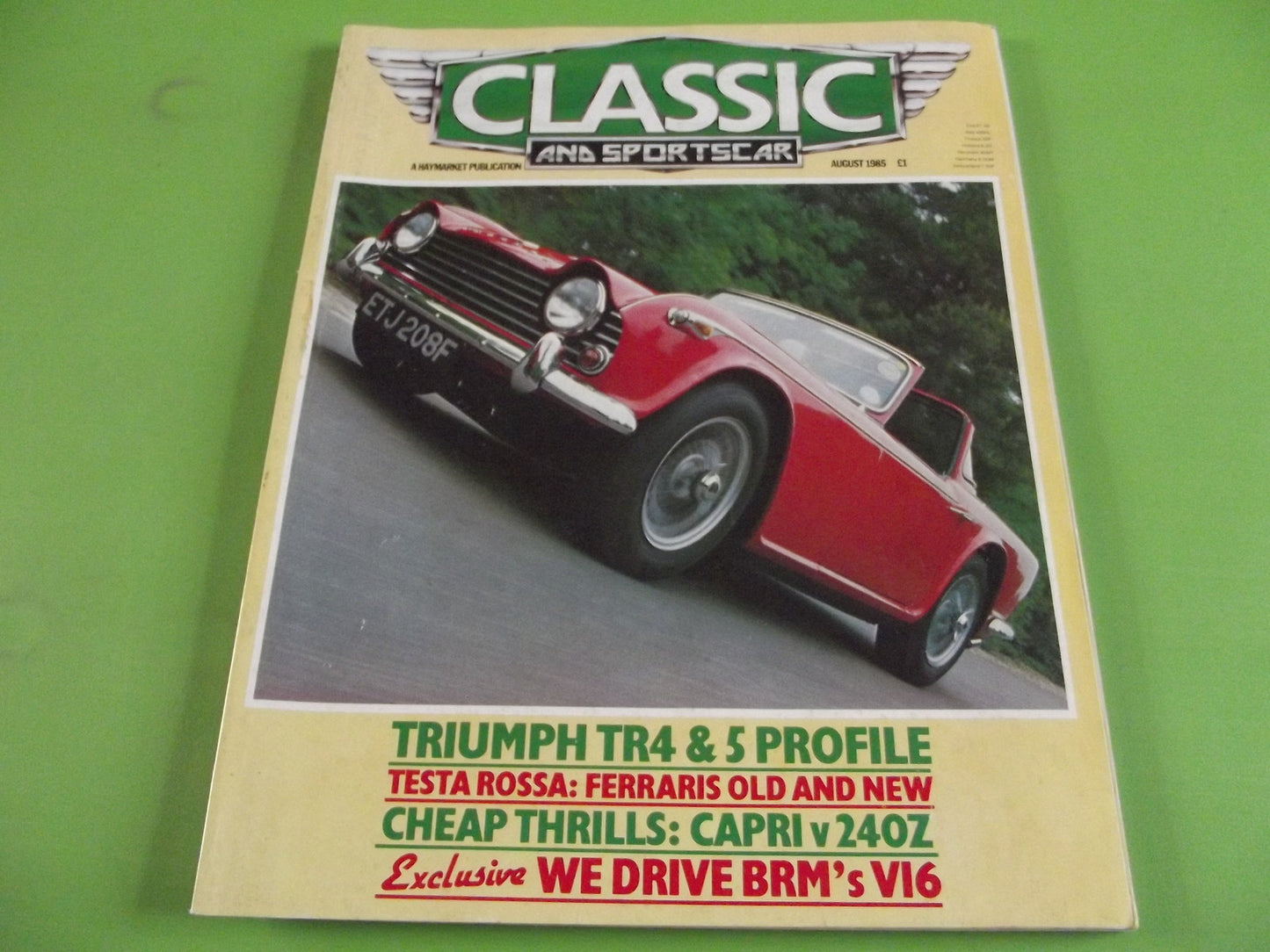 CLASSIC AND SPORTSCAR MAGAZINE AUGUST  1985 #c10