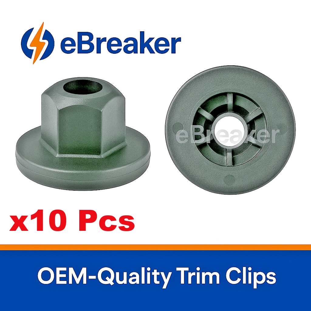BMW Hex Head Plastic 10mm Nut Under Tray Splash Guard Trim Panel Fastener - 10Pc0