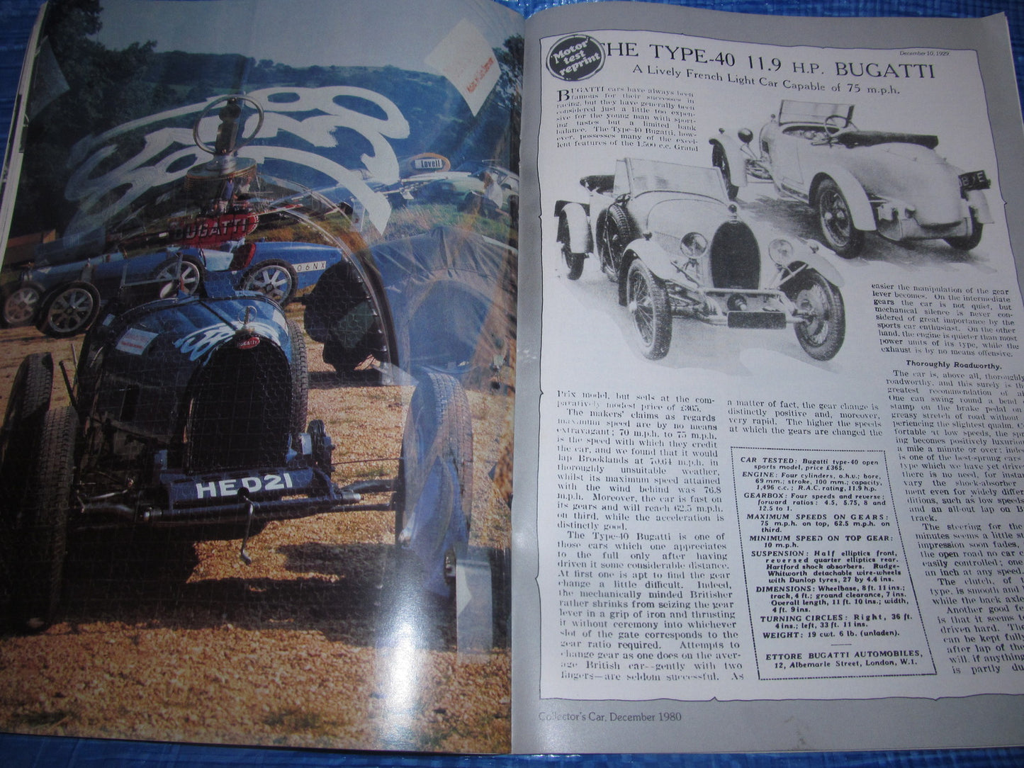 1980 DECEMBER COLLECTORS CAR MAGAZINE / BUGATTI MERCEDES PORSCHE JAGUAR C D #bk19