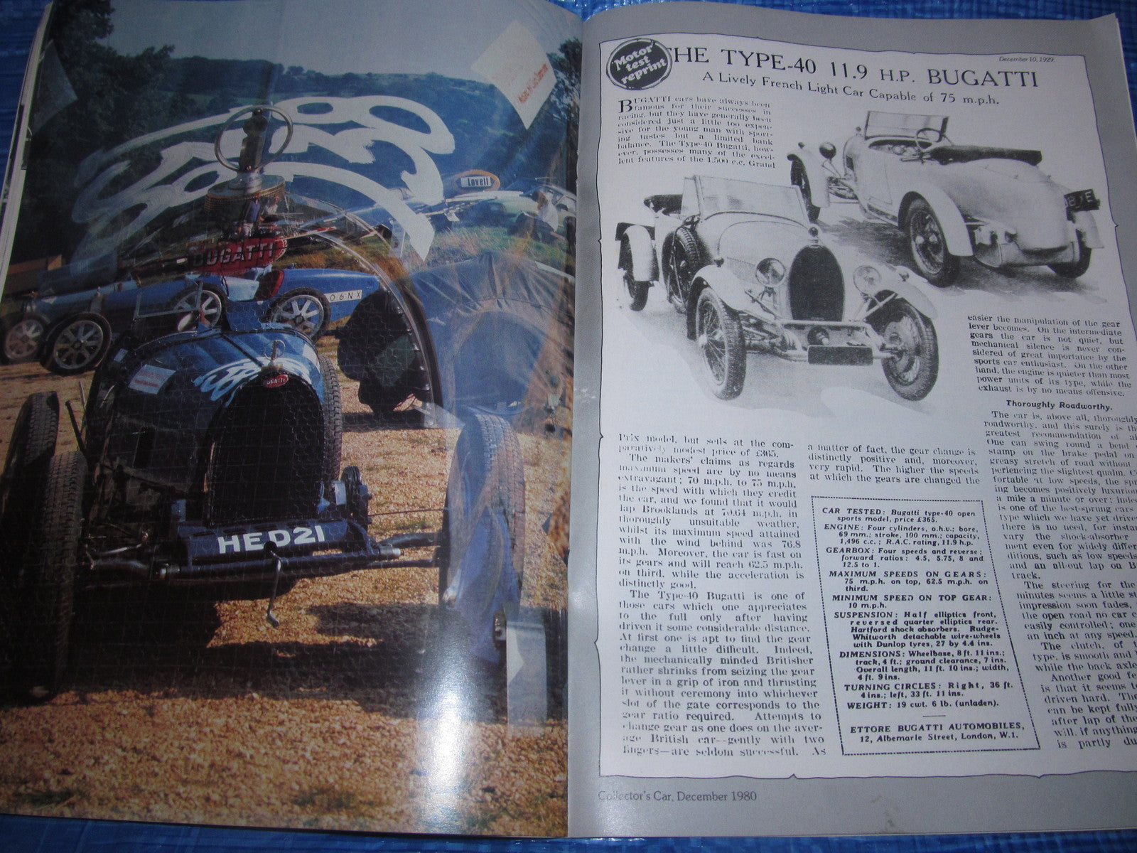 1980 DECEMBER COLLECTORS CAR MAGAZINE / BUGATTI MERCEDES PORSCHE JAGUAR C D #bk19