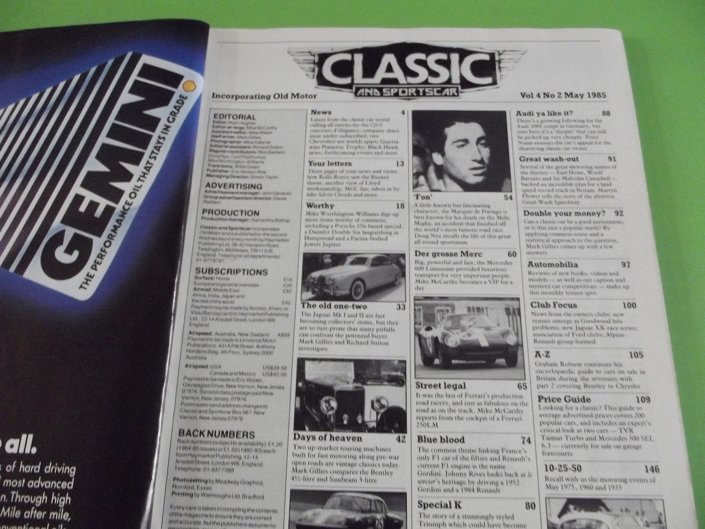 CLASSIC AND SPORTSCAR MAGAZINE MAY 1985 #c11