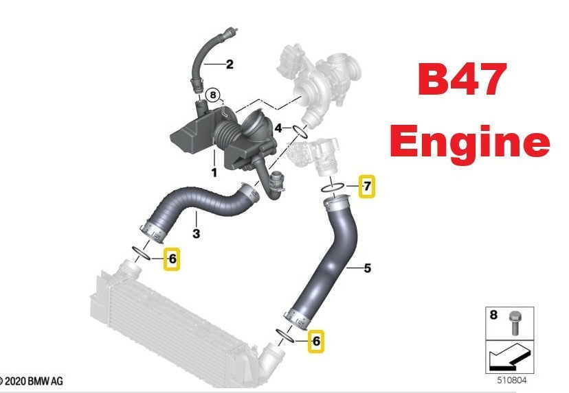 BMW Boost Pipe Gasket 13718596850 | Fits E/F/G Chassis Models 20062025 UK Stock9