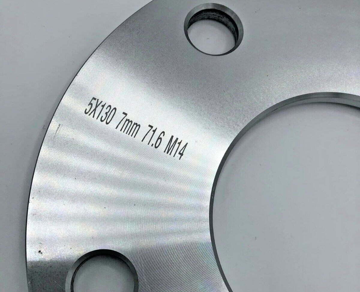 Porsche Wheel Spacers 7mm + Extended AF Bolts Set Of 4 in Silver 5x130 PSR9Line4