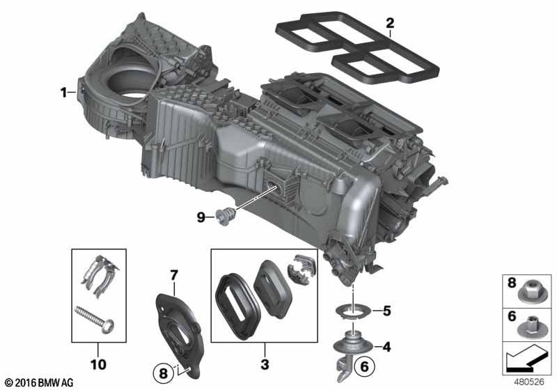 MINI Large Clip Nut Washer Under Tray Splash Guard Trim Panel Fastener, Set 10pc10