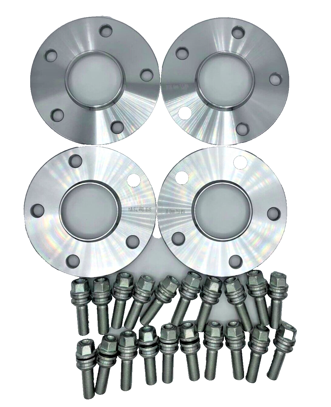 Porsche Wheel Spacers 12mm + Extended OE Bolts Set Of 4 in Silver 5x130 PSR9Line4