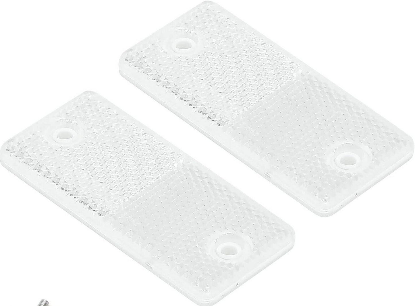 High-Quality 2x White E-Approved Rectangular Reflectors Trailers Caravans12