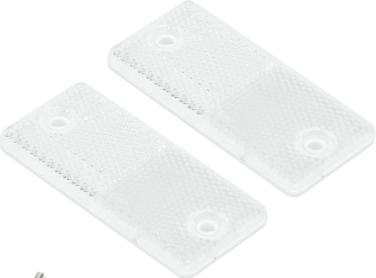 High-Quality 2x White E-Approved Rectangular Reflectors Trailers Caravans12